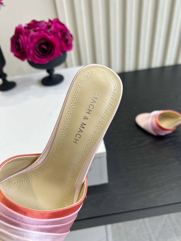 Mach Sandals 9.5cm Pink Red Ombre Satin 851918