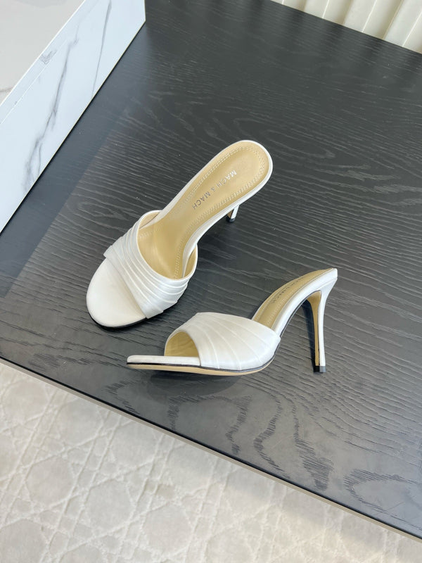 Mach Sandals 9.5cm White Ombre Satin 851915