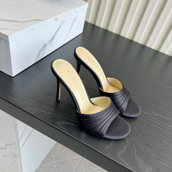 Mach Sandals 9.5cm Black Ombre Satin 851914