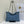 CD Small Cannage Quilted Tote Bag Blue Cowhide 158107