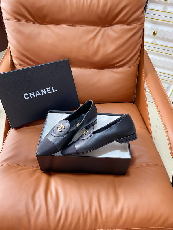 CC 26P Double C Loafers Black Lambskin & Grosgrain 857977