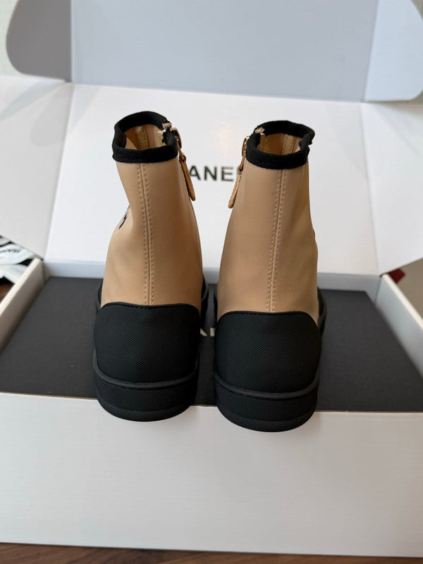 CC Coco Beach 2026 Short Boots Black Beige Mixed Fibers & Rubber 887677