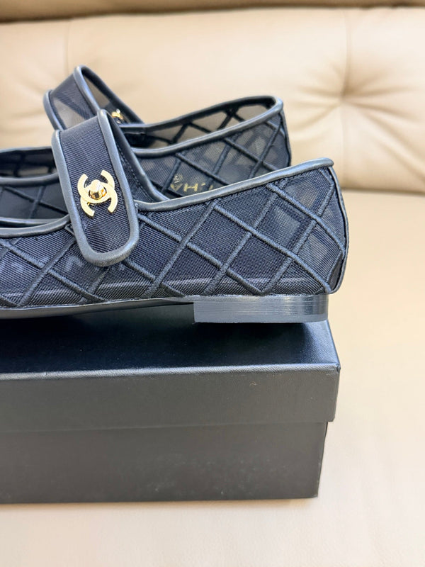 CC Coco Beach 2026 Mesh Mary Jane Black Cowhide 888706