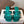 Loew Paula's Ibiza Petal Flower Sandals Metallic Turquoise Leather 889901