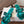 Loew Paula's Ibiza Petal Flower Sandals Metallic Turquoise Leather 889901