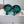 Loew Paula's Ibiza Petal Flower Sandals Metallic Turquoise Leather 889901