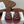 Loew Studded Square Toe Flat Slides Burgundy Leather 889886