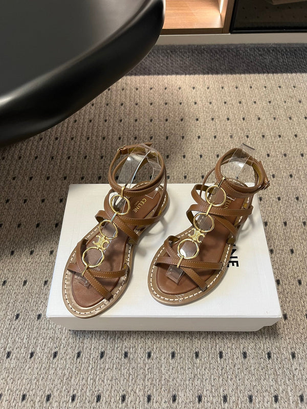 CL 26ss Lympia Strappy Sandals Calfskin Leather