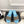 CC Double C Platform Wedge Mules 10cm Blue Tweed 891785