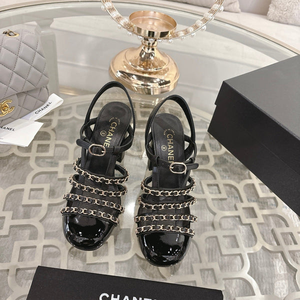 CC Cruise 2025/26 Slingback Sandals Black Patent Leather 890728