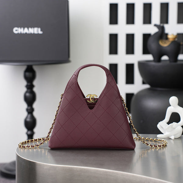 CC 26A Shopping Bag 23cm Burgundy Lambskin