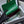 CC Mini Flap Bag with Top Handle Green Crocodile Embossed Calfskin