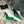 YSL Cosmo Crystal Mules 100mm Green Calfskin Leather 894617