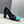 CC Square Toe Block Heel Pumps 90mm Black Teal Patent Leather 896863