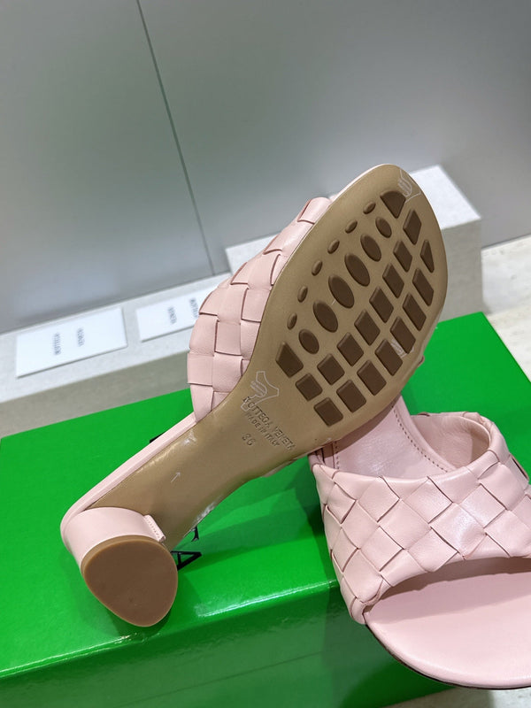 BV 26s Blink Intrecciato Mules 4.5cm Pink Leather 896578