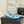 CC Flared Heel Mules Blue Lambskin Leather 904661