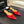 CC Grommet Bow Mules 6.5cm Red Suede Leather 912924