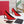 VLTN Revele Clear Strap Peep Toe Pumps 10.5cm Red Suede Leather 913098
