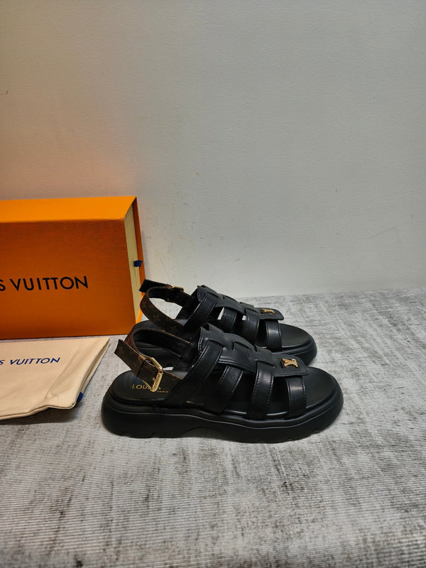 LV Nevada Comfort Fisherman Sandals Calfskin Leather 912855