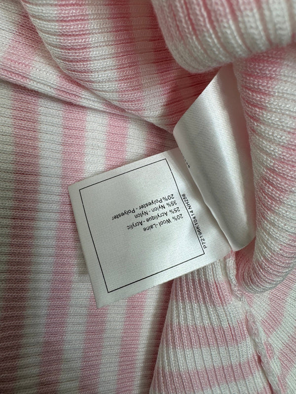 CC Logo Striped Ribbed Tank Top Wool 406478