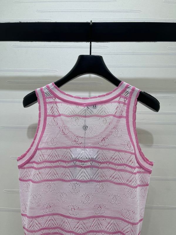 CC Openwork Knit Tank Top Tencel 406475