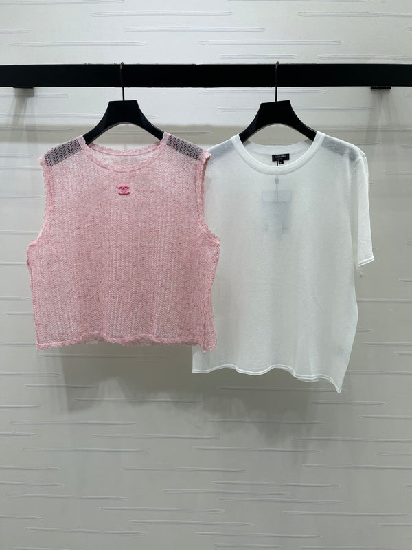 CC Knit Vest & T-Shirt Set Polyester 406436