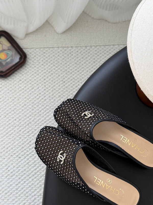 CC Coco Beach 26 CC Logo Mesh Mules Black Mesh 915141