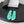 CC Crystal Logo Thong Sandals Mint Green Leather 915117