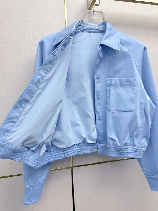 HM Elastic Hem Cropped Shirt Cotton 400246