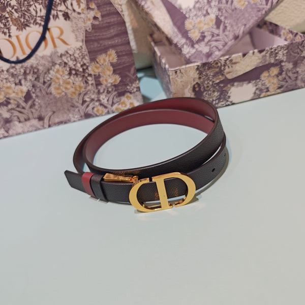 CD Montaigne Reversible 2cm Belt Buckle Leather 212480