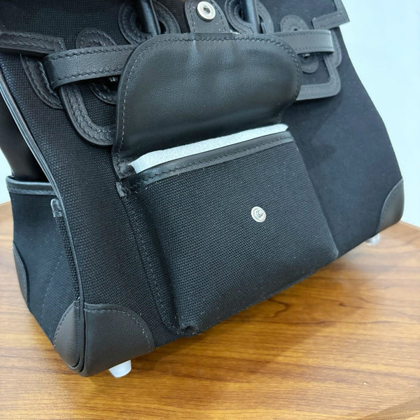 HM Birkin Cargo 25CM Handbag Black Swift Canvas