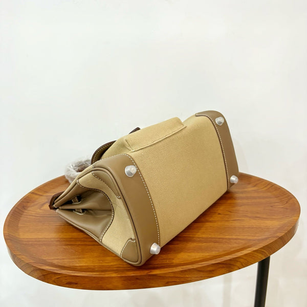 HM Birkin Cargo 25CM Handbag Etoupe Swift Canvas