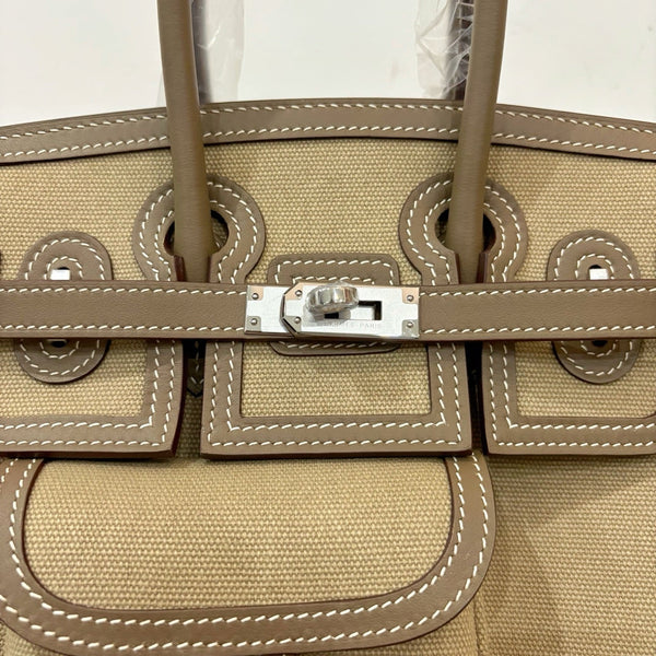 HM Birkin Cargo 25CM Handbag Etoupe Swift Canvas