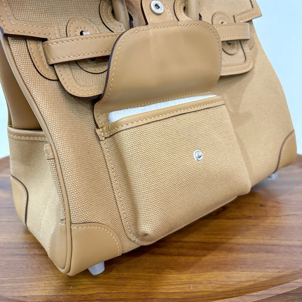 HM Birkin Cargo 25CM Handbag Sand Beige Swift Canvas