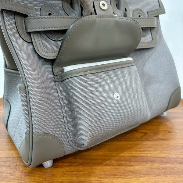 HM Birkin Cargo 25CM Handbag Grey Swift Canvas