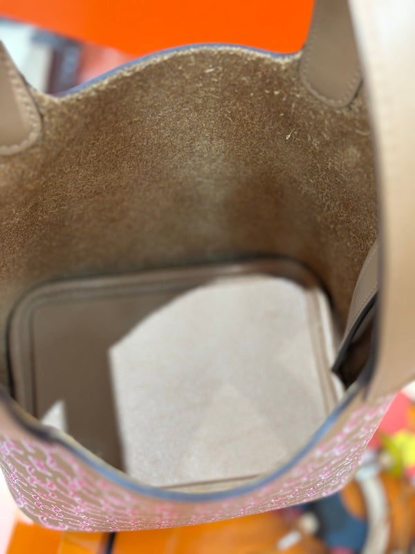 HM Lucky Daisy Micro Picotin Lock 14 Handbag Leather