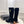 CC Double C Knee-High Boots 3.5CM Black Suede Leather 946898