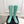 CC Double C Knee-High Boots 3.5CM Mint Green Croc-Embossed Leather 946897