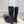 CC Double C Knee-High Boots 3.5CM Black Croc-Embossed Leather 946895