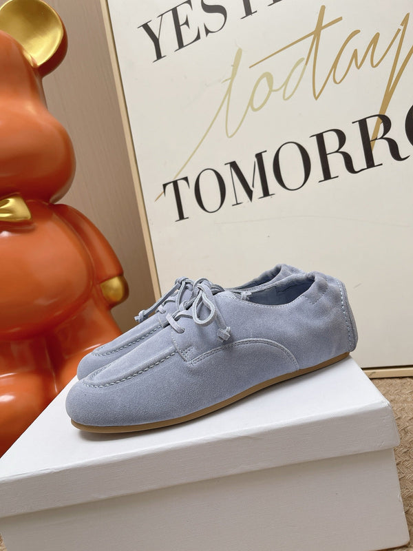CE Adam Lace-Up Sneakers Blue Suede Calfskin 951088