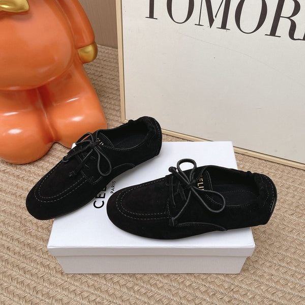 CE Adam Lace-Up Sneakers Black Suede Calfskin 951087