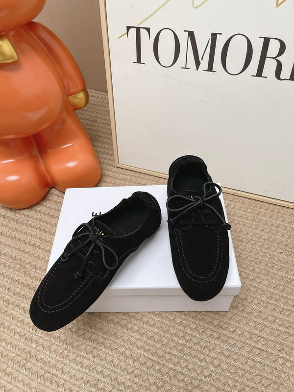 CE Adam Lace-Up Sneakers Black Suede Calfskin 951087