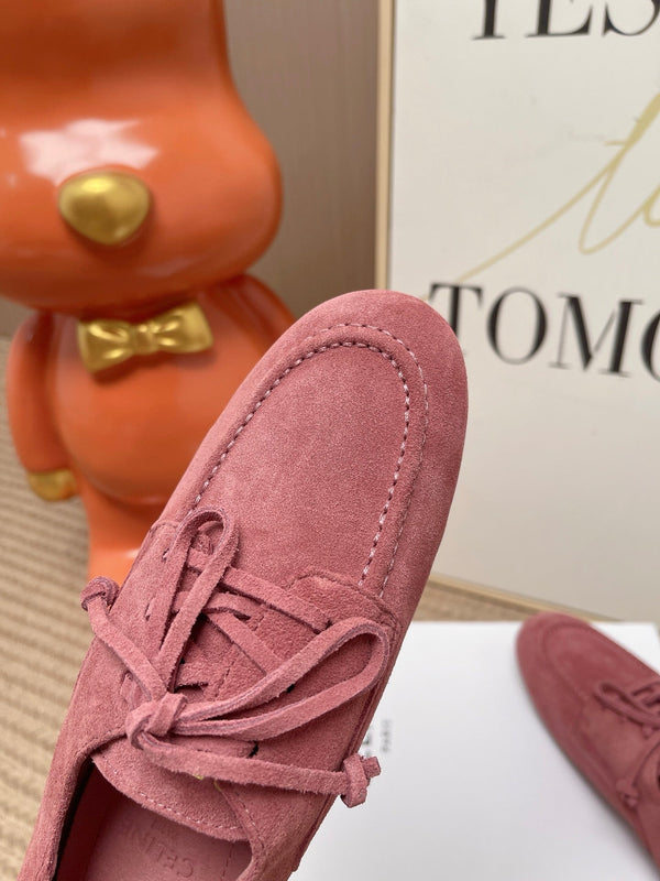 CE Adam Lace-Up Sneakers Dark Pink Suede Calfskin 951086