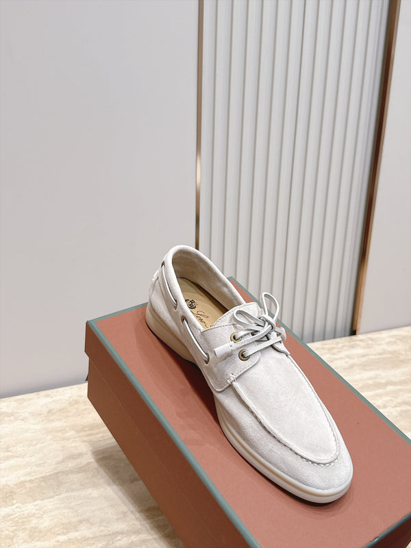 LP Sea-Sail Walk Boat Shoes Light Grey Suede 954502
