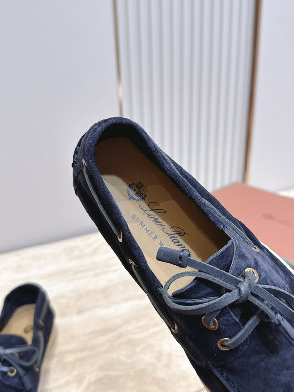 LP Sea-Sail Walk Boat Shoes Navy Blue Suede 954501