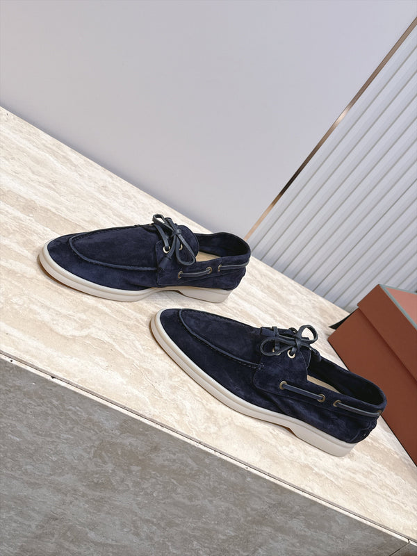 LP Sea-Sail Walk Boat Shoes Navy Blue Suede 954501