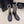 CC Mid-Calf Boots 4CM Pearl Chain Gold Charm Black Tweed Leather 961501