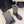 CC Mid-Calf Boots 4CM Pearl Chain Gold Charm Black Tweed Leather 961501