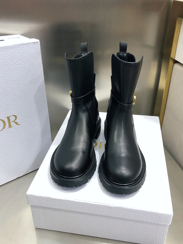 CD Empreinte Ankle Boots 1.5CM Buckle Black Leather 965384