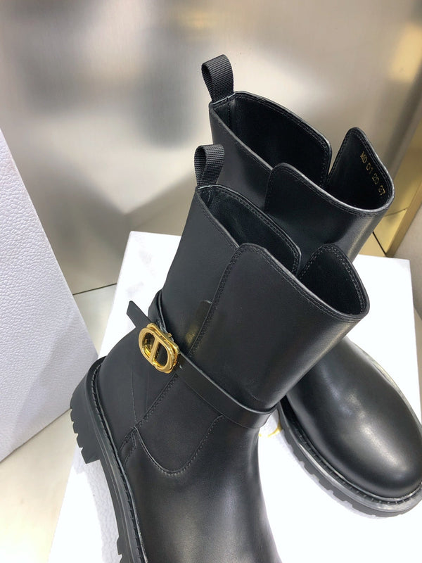 CD Empreinte Ankle Boots 1.5CM Buckle Black Leather 965384